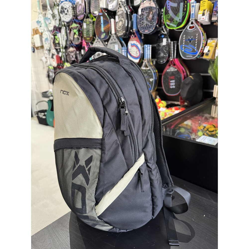Beach Tennis Backpack NOX Street Black and Light Gray