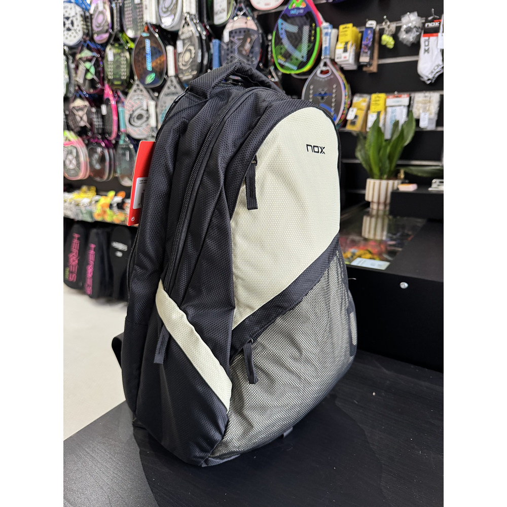 Beach Tennis Backpack NOX Street Black and Light Gray