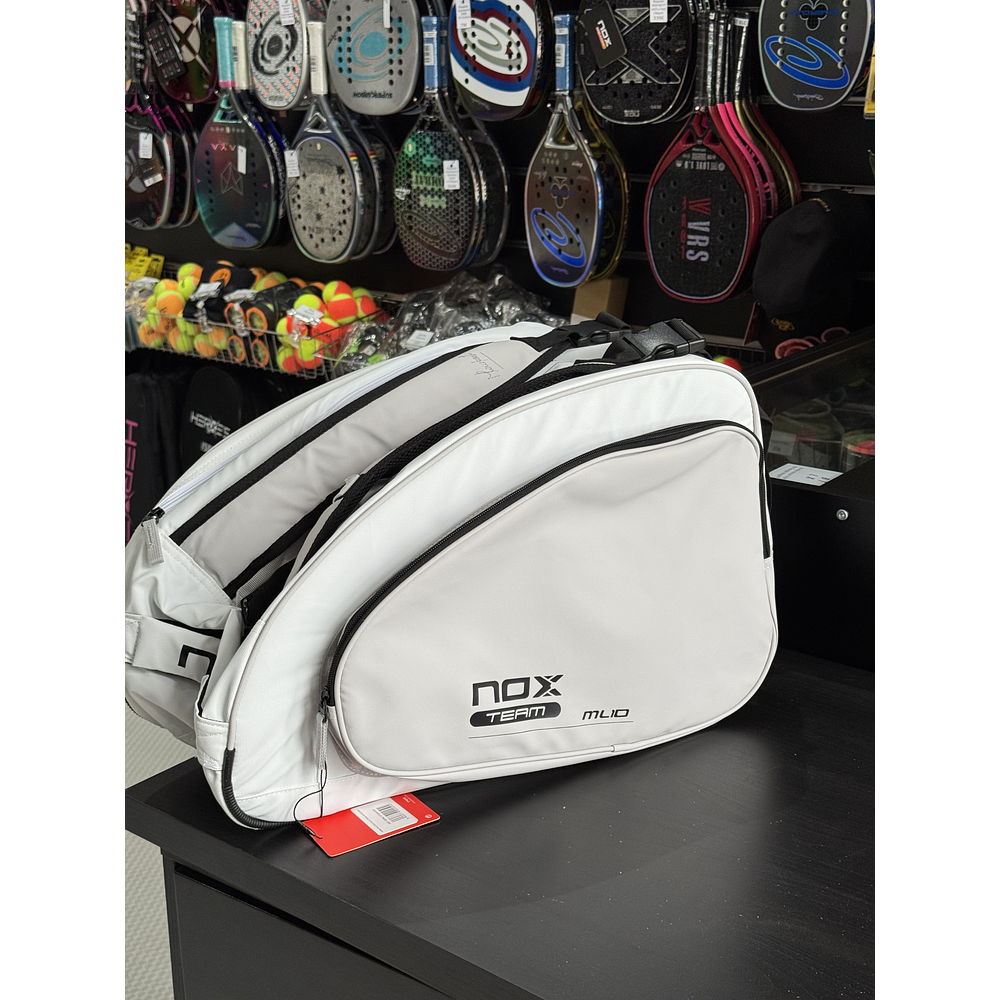 Raqueteira de Beach Tennis NOX ML10 Team Branca e Cinza