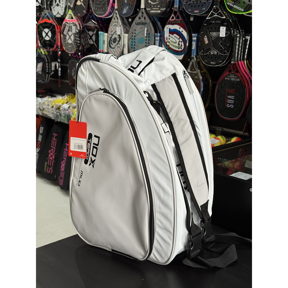 Raqueteira de Beach Tennis NOX ML10 Team Branca e Cinza