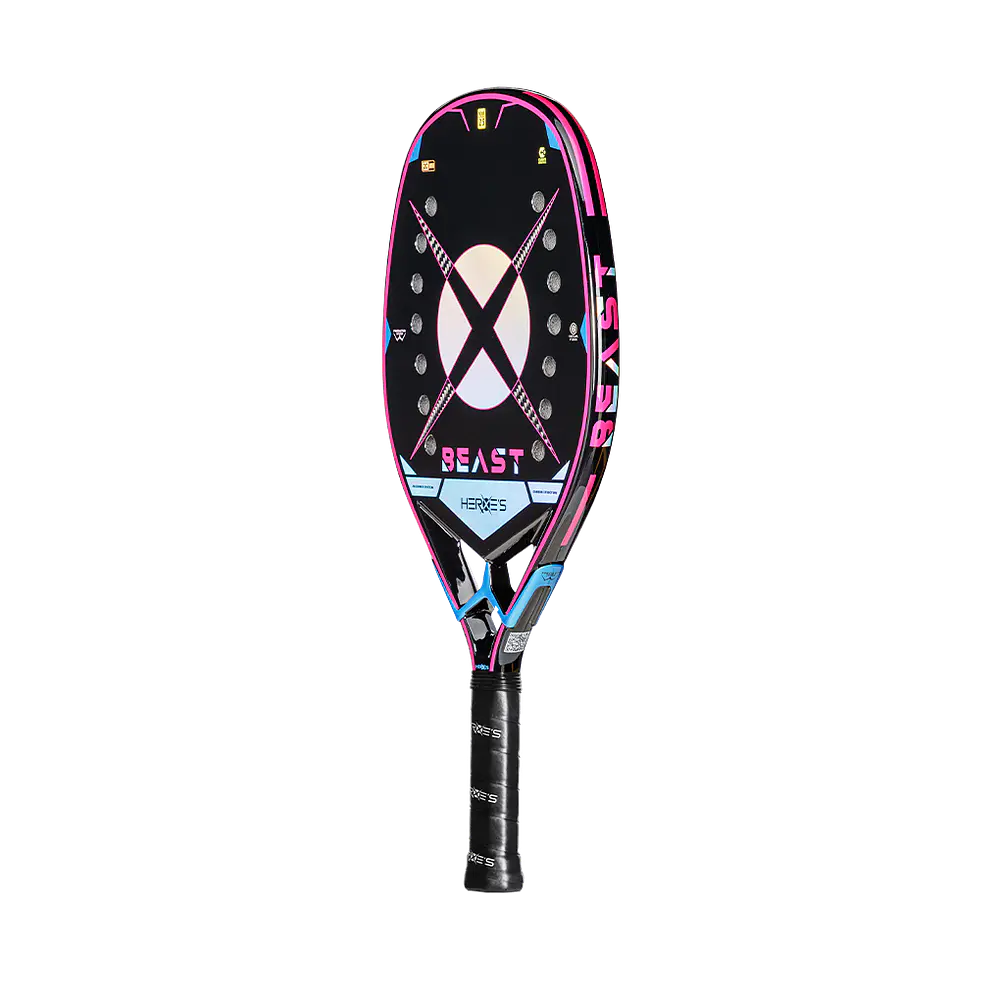   Raquete de Beach Tennis 2023 Heroe's Beast c/ trat. Glipper