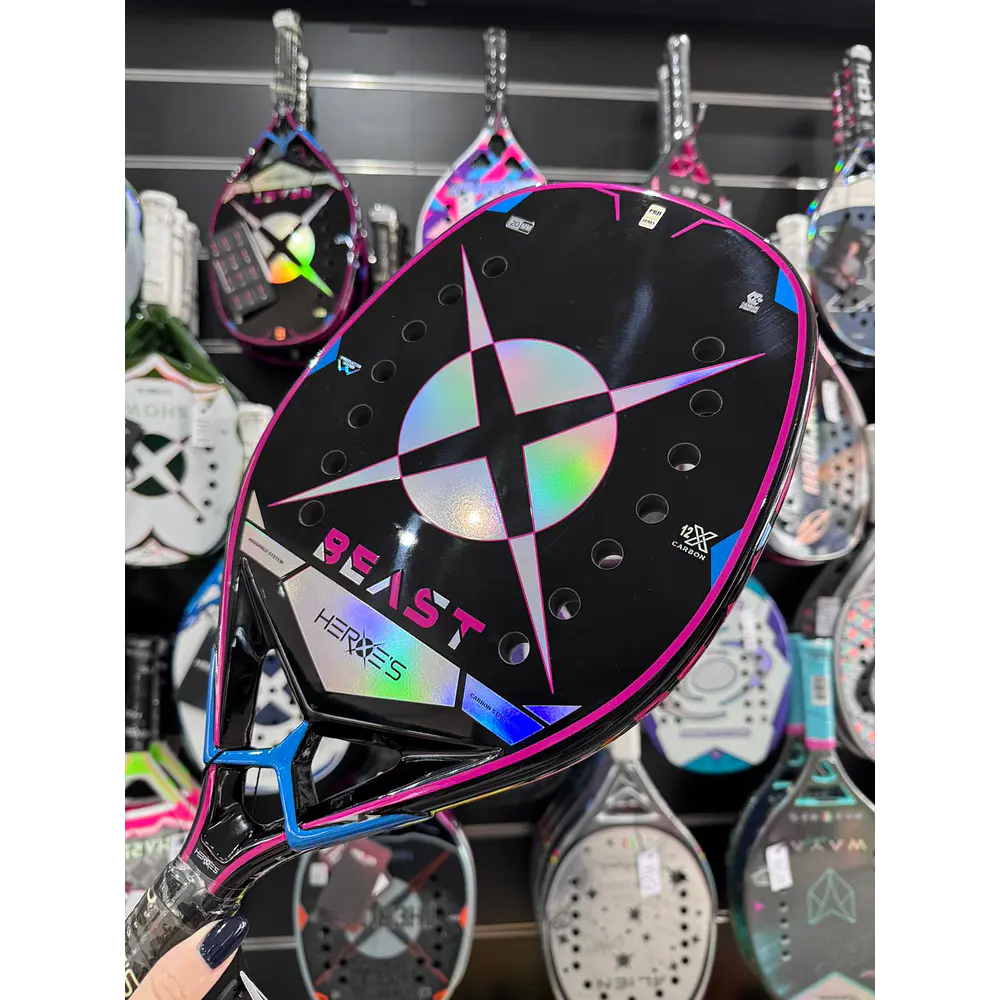   Raquete de Beach Tennis 2023 Heroe's Beast c/ trat. Glipper