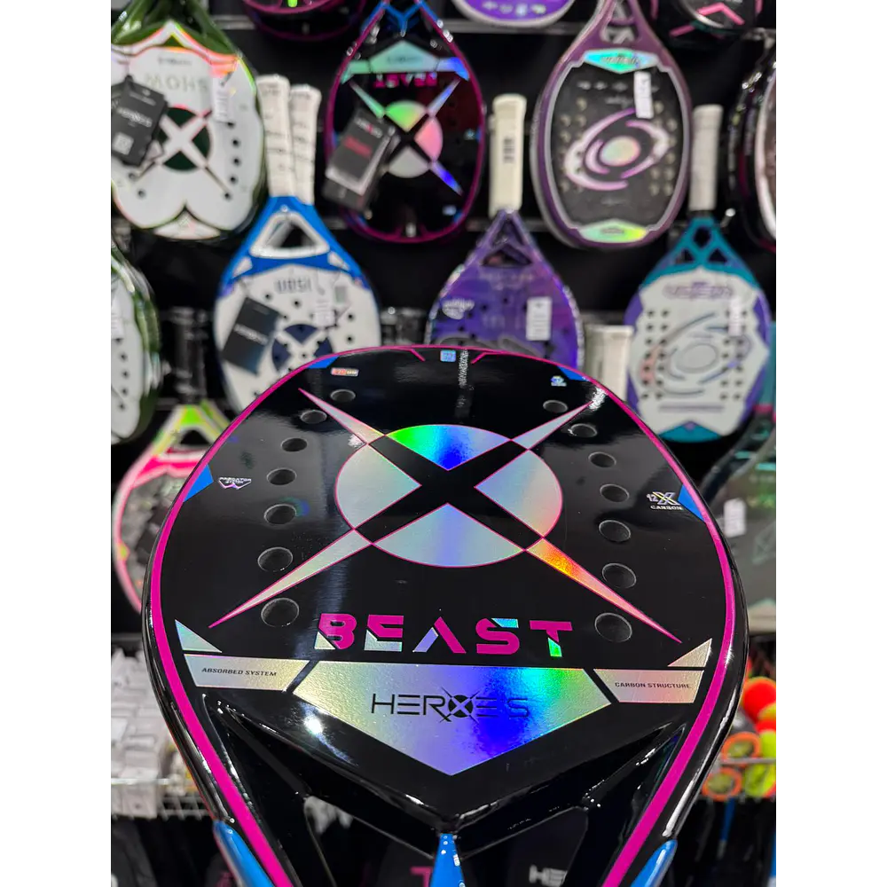   Raquete de Beach Tennis 2023 Heroe's Beast c/ trat. Glipper