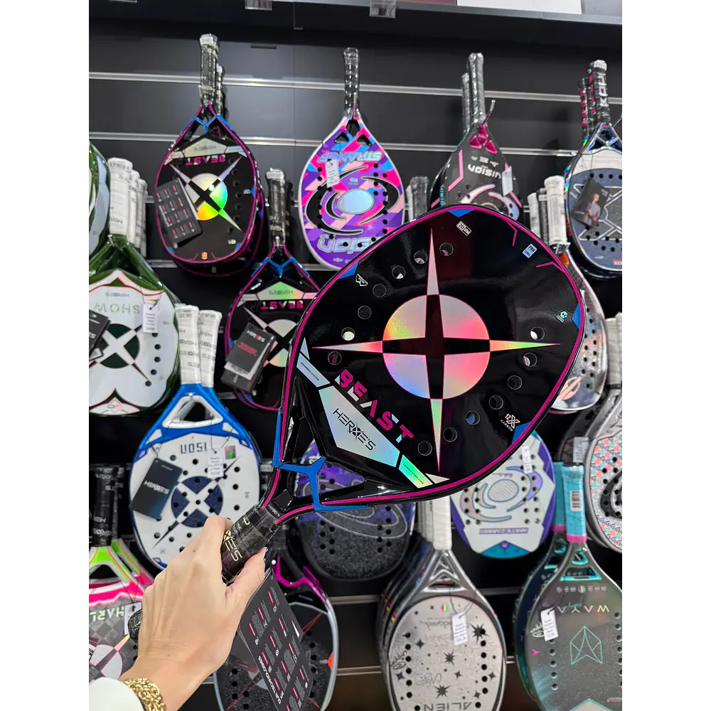   Raquete de Beach Tennis 2023 Heroe's Beast c/ trat. Glipper