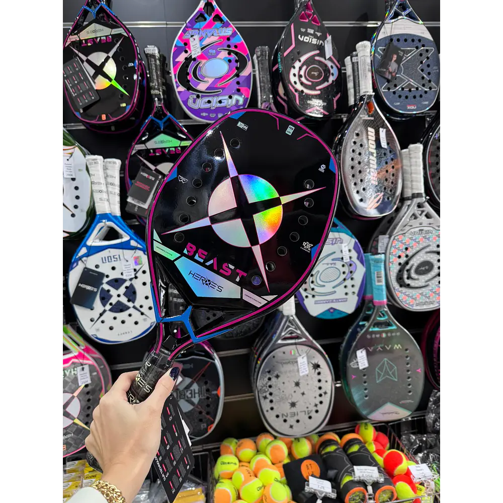   Raquete de Beach Tennis 2023 Heroe's Beast c/ trat. Glipper