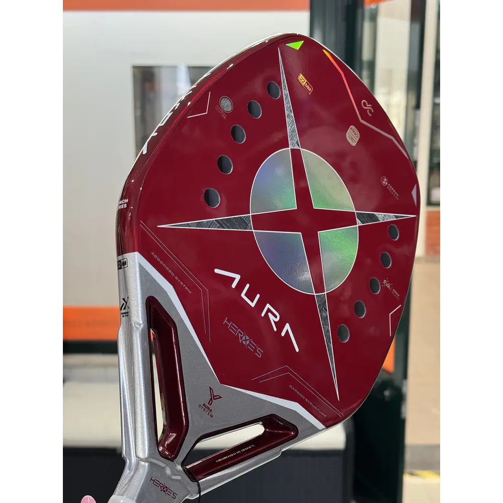       Raquete de Beach Tennis 2026 Heroe's Aura c/ trat. Glipper