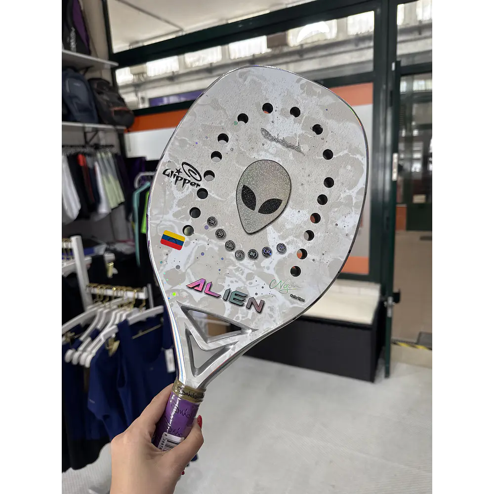     Raquete de Beach Tennis 2026 Quicksand Alien c/ trat. Glipper