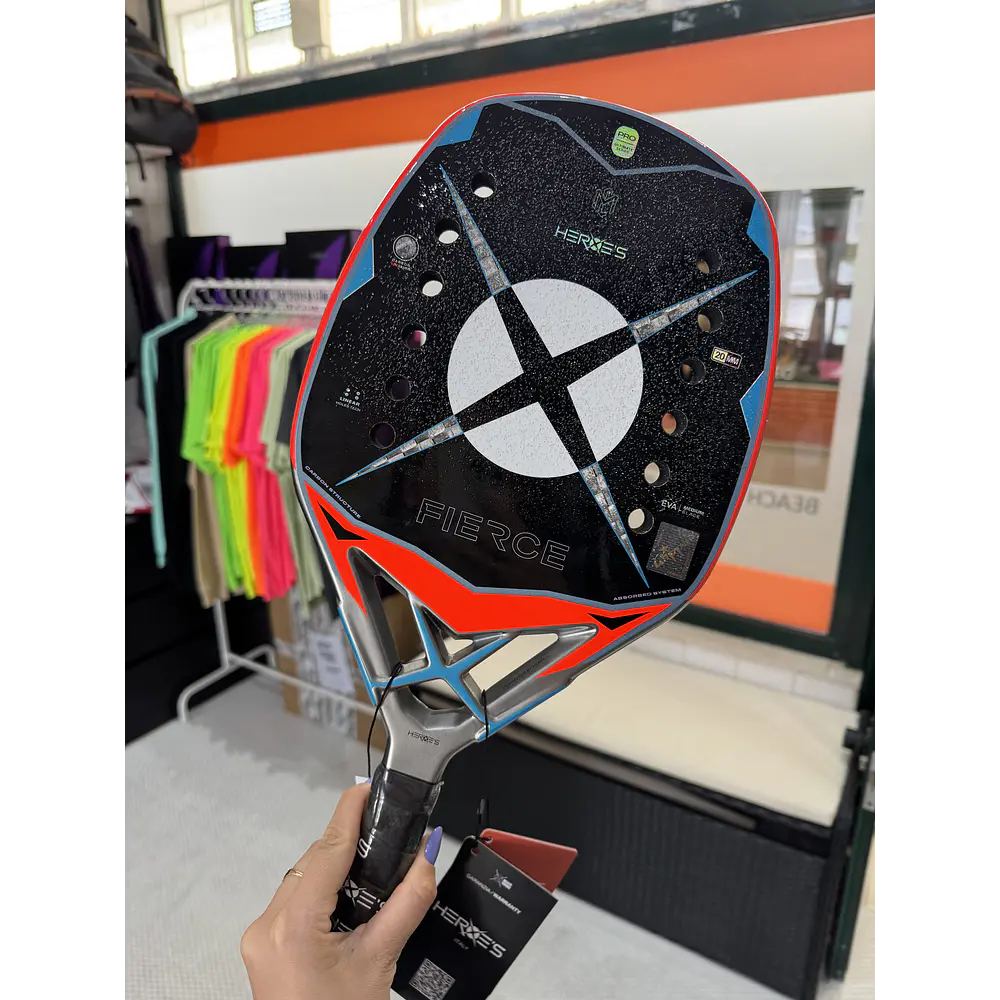 Heroe's Fierce 2026 Beach Tennis Racket with Glipper Treatment