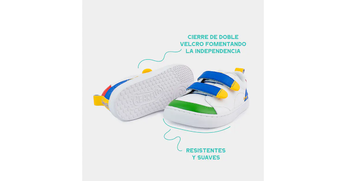 Bearfut Bearfut KUMA - White Multicolor | Ergonomic Children's Footwear | Barefoot | Environmentally Friendly (3-7 Years) photo 2