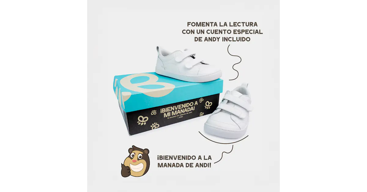 Bearfut Bearfut KUMA - White | Ergonomic children's shoes | barefoot | environmentally friendly (3-7 years) photo 2