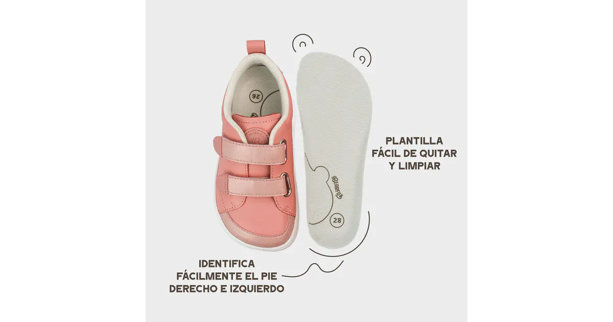 Bearfut Bearfut KUMA - Pink | Ergonomic children's shoes | barefoot | environmentally friendly (3-7 years) photo 2