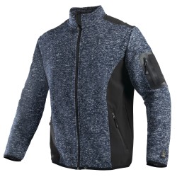 CHAQUETA KNIT FLEECE MELANGE HOMBRE AZUL - 08380