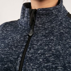 CHAQUETA KNIT FLEECE MELANGE MUJER AZUL - 08390