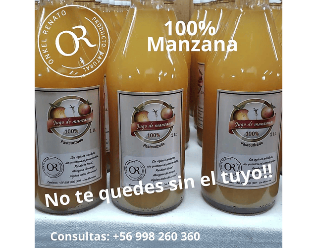 Exquisito Jugo de Manzana Natural