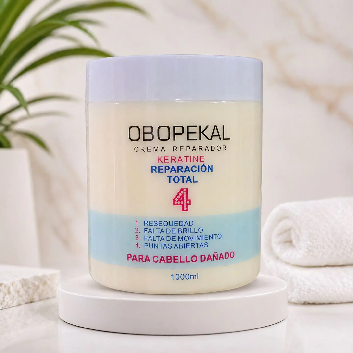 Mascarilla Capilar Obopekal Total 4 Reparación Profunda 1