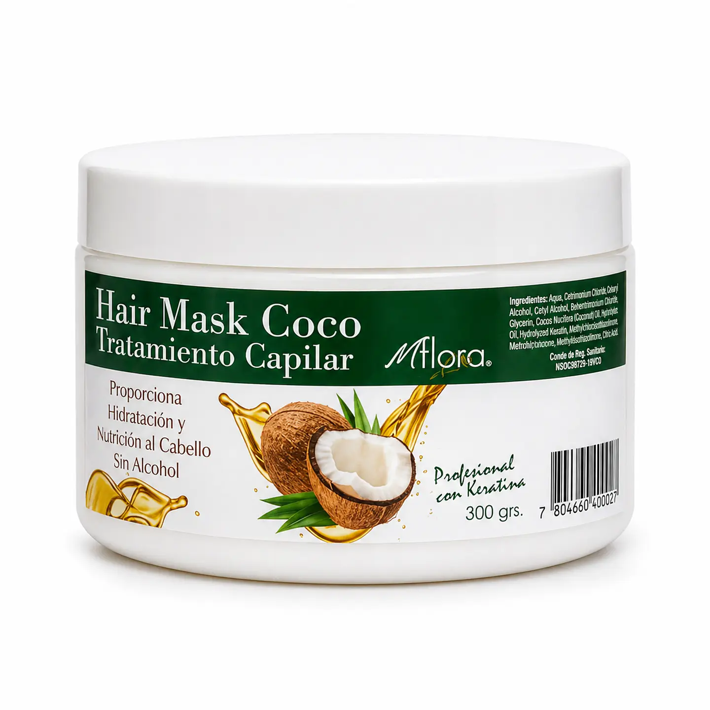 Crema Capilar Coco 300g Tratamiento Hidratante 1