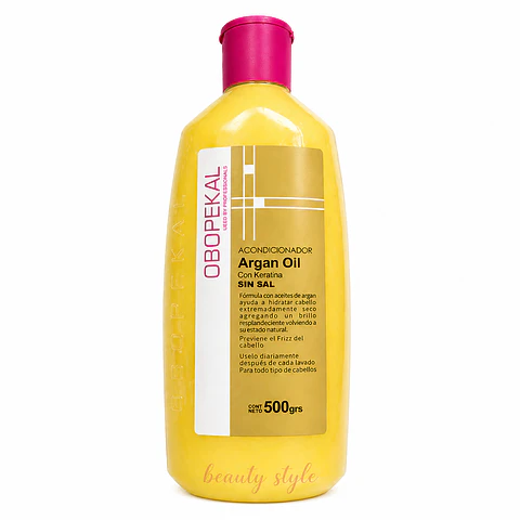 Acondicionador Argan Sin Sal Obopekal 500ml