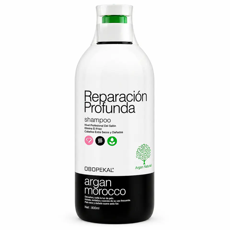 Shampoo Reparación Profunda Argan Obopekal 800ml 1