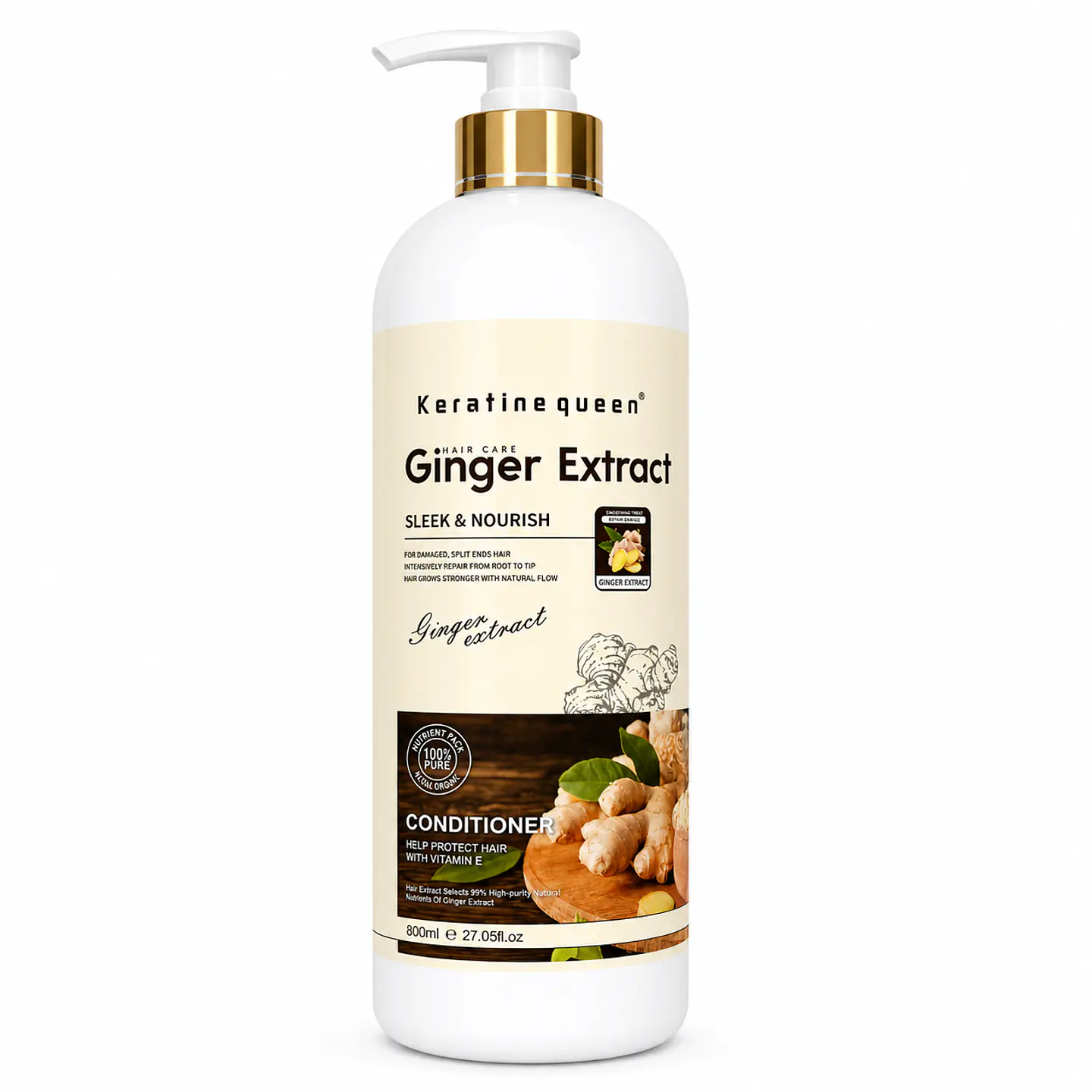 Acondicionador Extracto Jengibre KeratineQueen 800ml 1