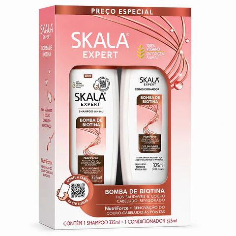 Kit Shampoo+Acondicionador Biotina Skala 325ml