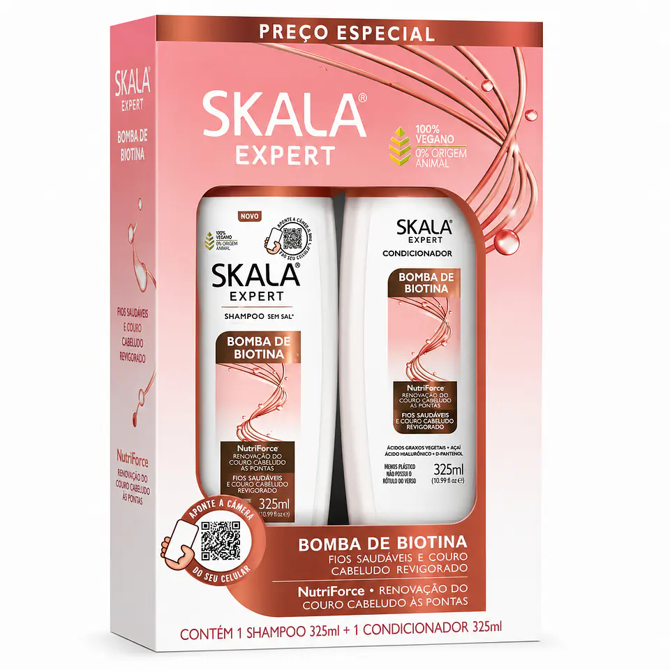 Kit Shampoo+Acondicionador Biotina Skala 325ml 1