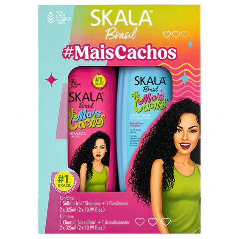 Kit Shampoo+Acondicionador Mais Cachos Skala 325ml
