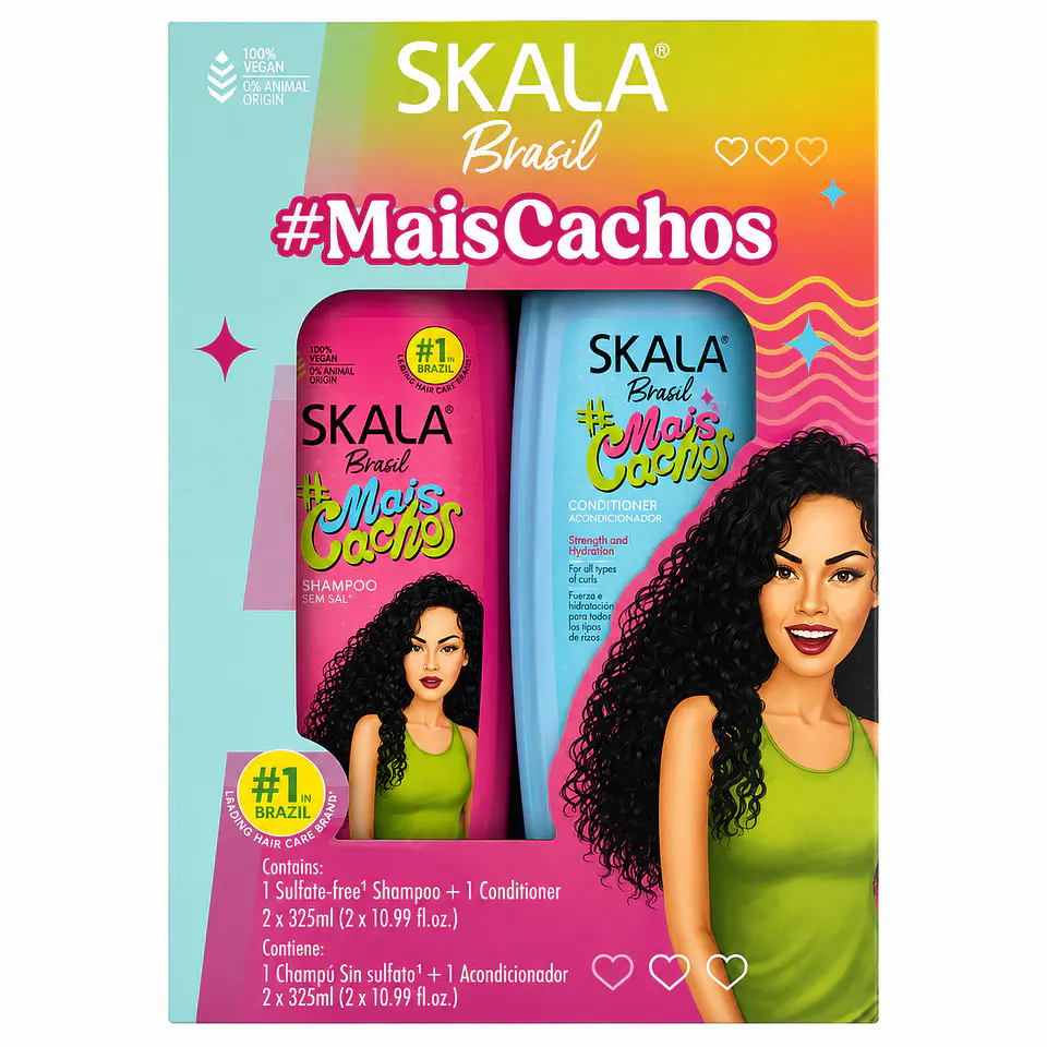Kit Shampoo+Acondicionador Mais Cachos Skala 325ml 1