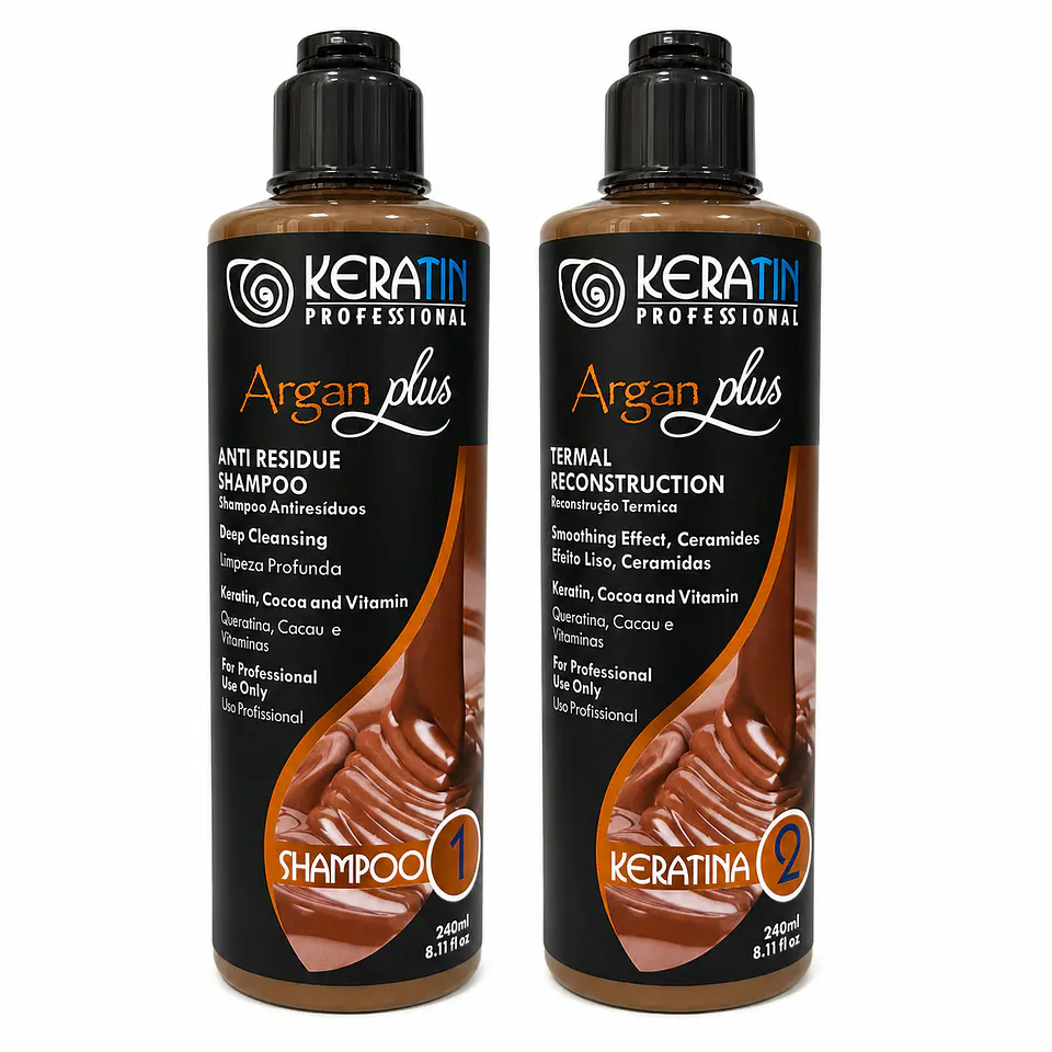 Kit De 2 Pasos De Alisado Permanente 240ml Keratin 1