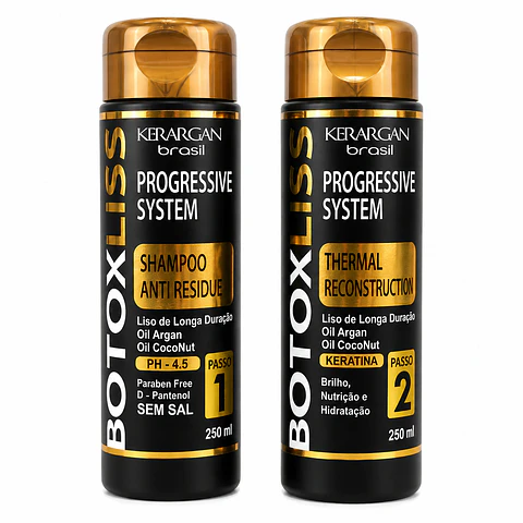 Kit De 2 Pasos De Alisado BotoxLiss 250ml Kerargan