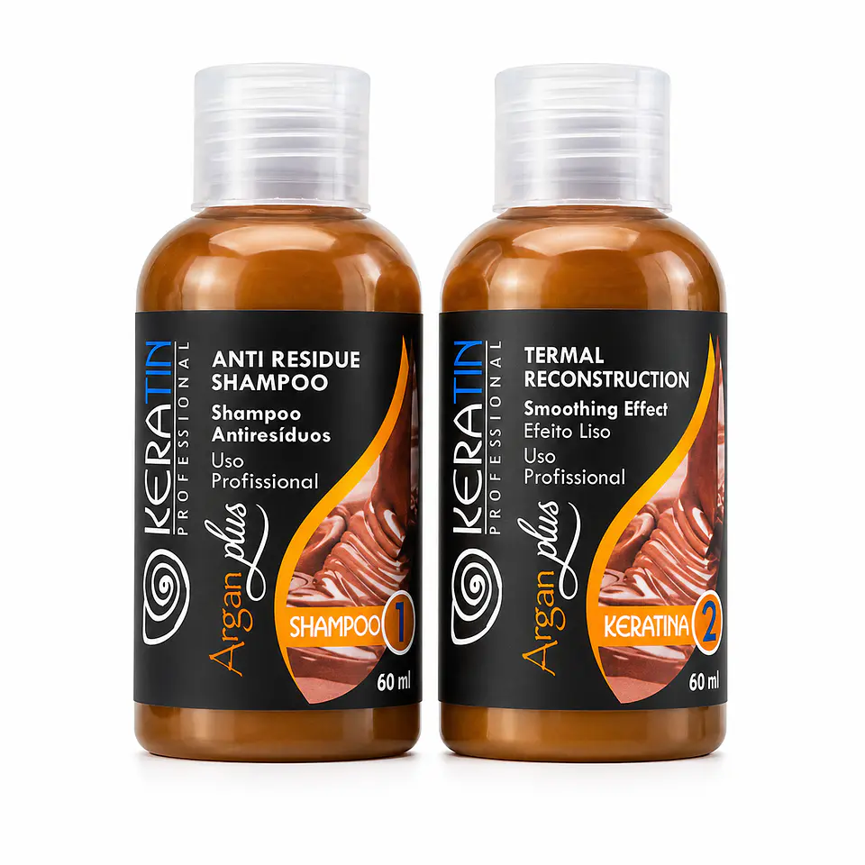 Kit De 2 Pasos De Alisado Permanente 60ml Keratin 1