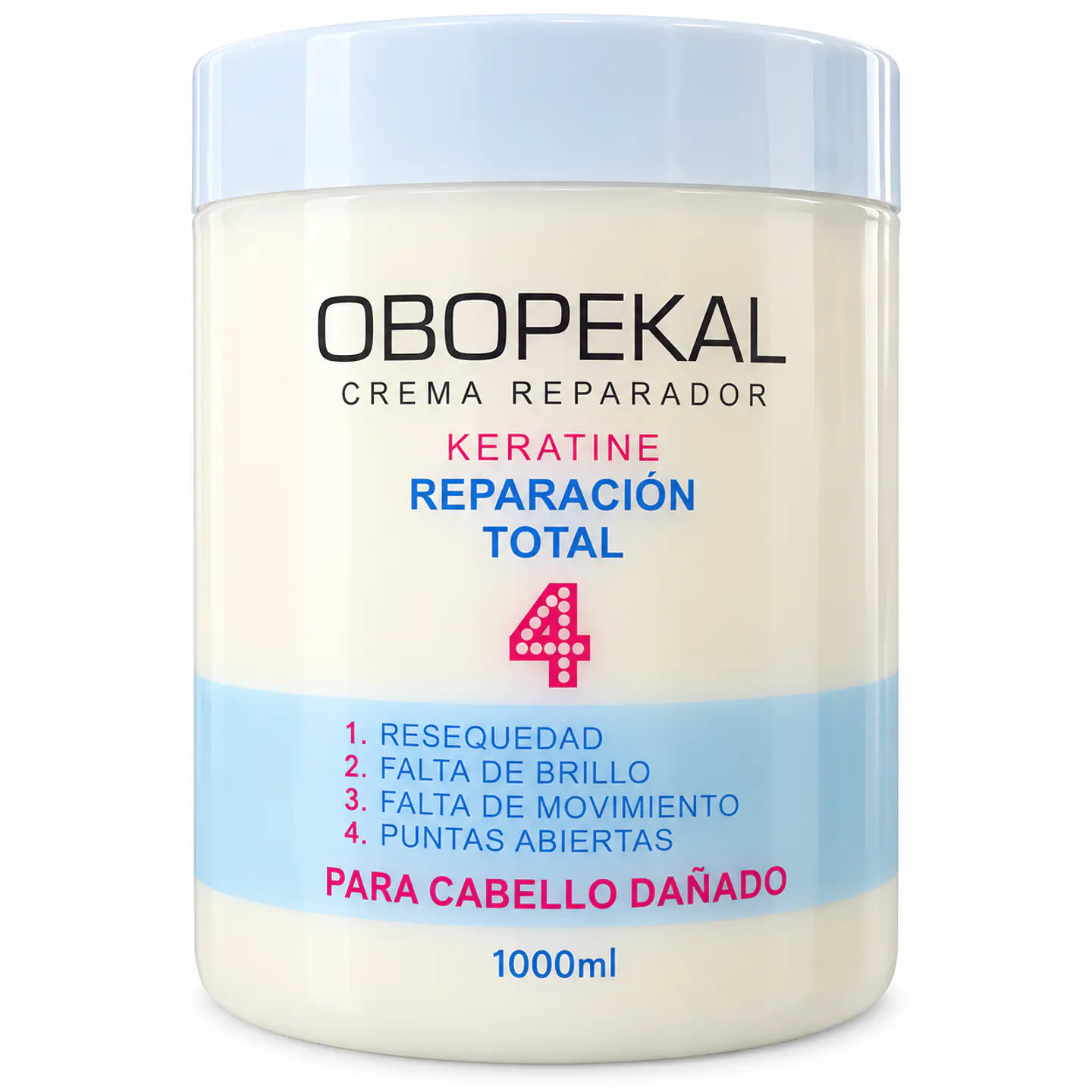 Mascarilla Capilar Obopekal Total 4 Reparación Profunda 1