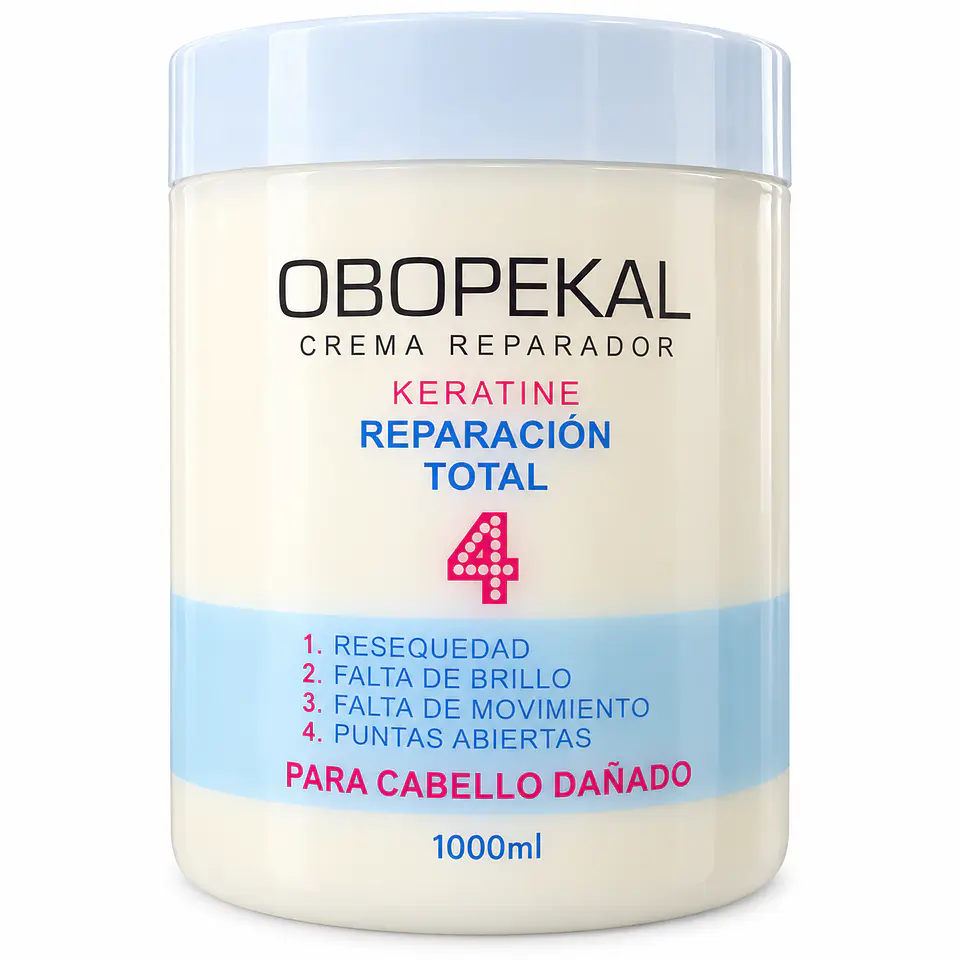 Mascarilla Capilar Obopekal Total 4 Reparación Profunda 1