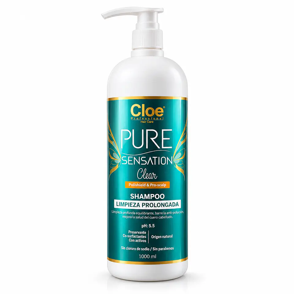 Shampoo Pure Sensation Clear Limpieza Prolongada Cloe 1000ml 1