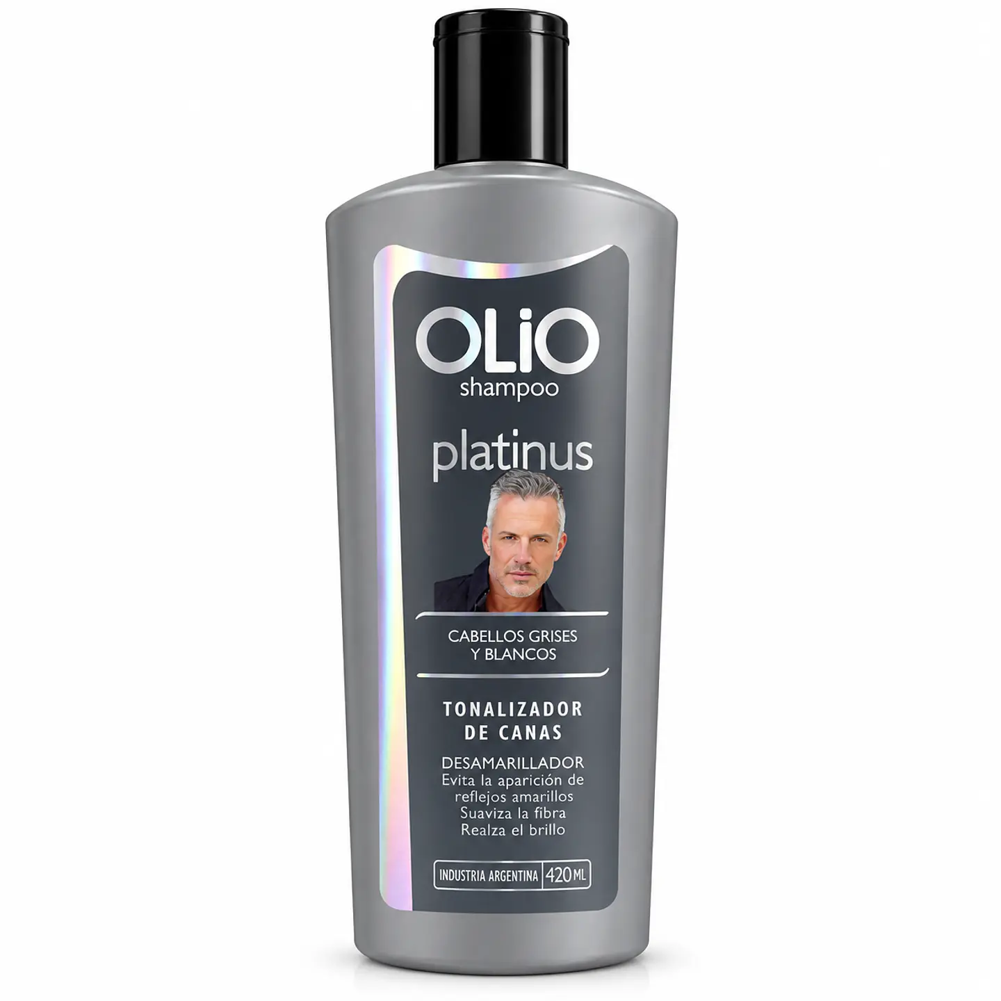 Shampoo Platinus Tonalizador De Canas Olio 420ml 1