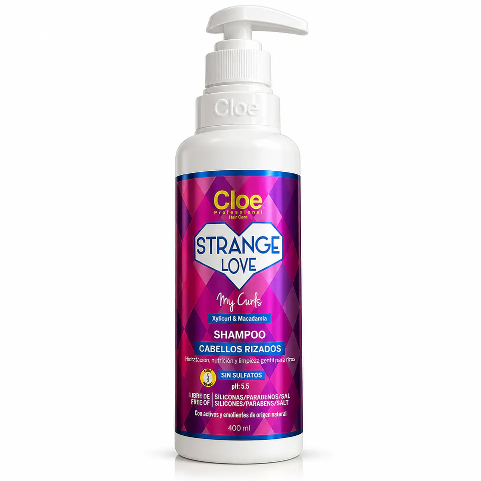 Shampoo Strange Love Cabello Rizados Cloe 400ml 1