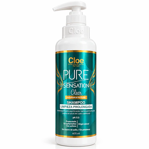 Shampoo Pure Sensation Clear Limpieza Prolongada Cloe 400ml
