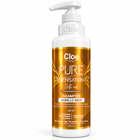 Shampoo Pure Sensation Soft Me Cabello Seco Cloe 400ml