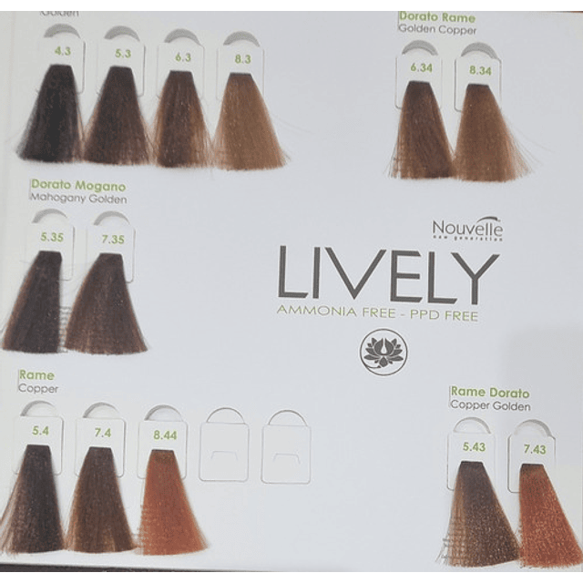 Tintura Nouvelle Sin Amoniaco Lively 100 Grs