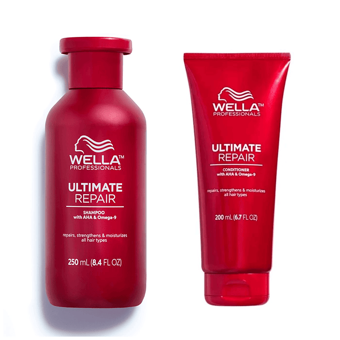 Shampoo y Acondicionador Ultimate Repair Wella 200 y 250 ml