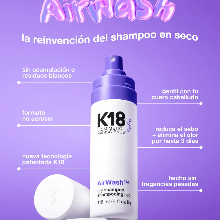 K18 AIRWASH SHAMPOO EN SECO 118 ML 2