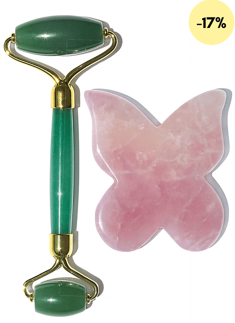 Roller Aventurina + Gua Sha Mariposa