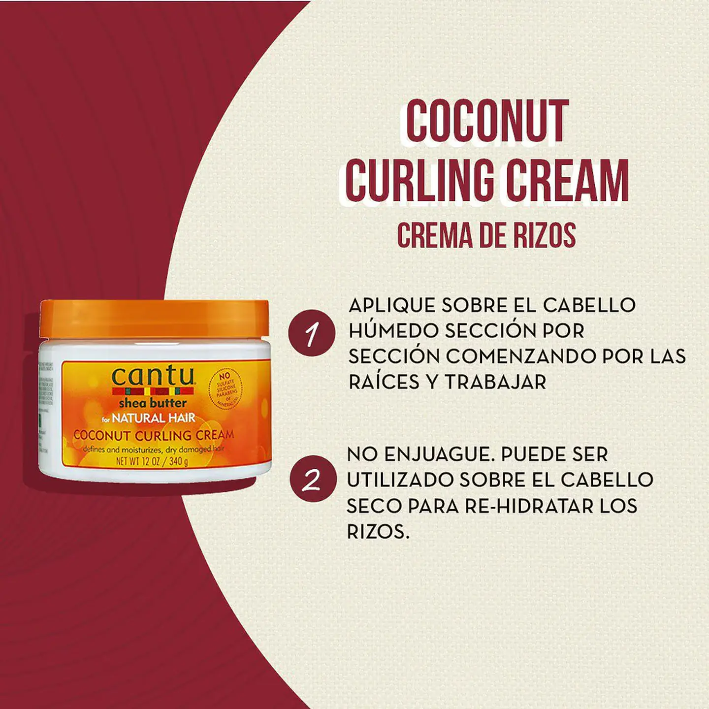 Cantu Coconut Curling Cream 4