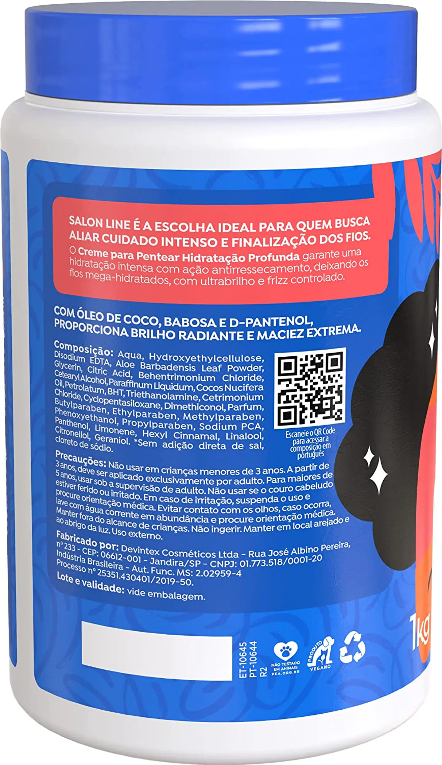 Salon Line Hidratacion Profunda Crema de peinar 1 Kilo 3