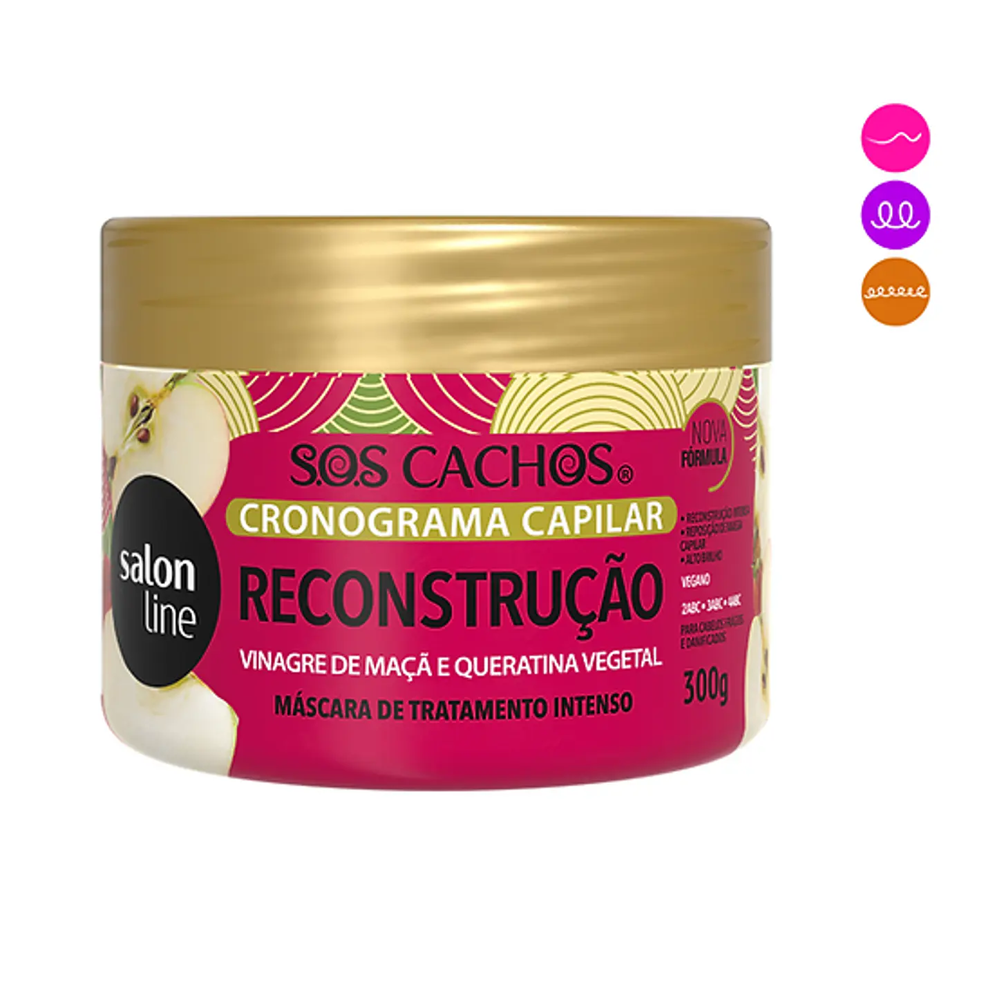Salon Line SOS Cachos Cronograma Capilar 300g 2