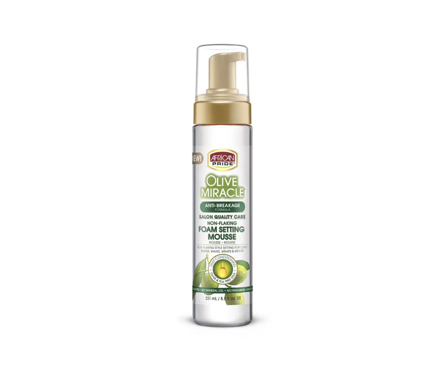 African Pride Foam Setting Mousse Oliva Miracle 1