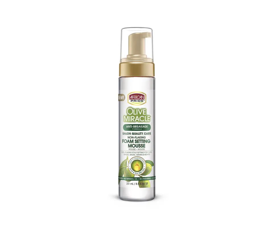African Pride Foam Setting Mousse Oliva Miracle 1