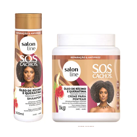 SALON LINE SOS CACHOS OLEO RICINO Y QUERATINA