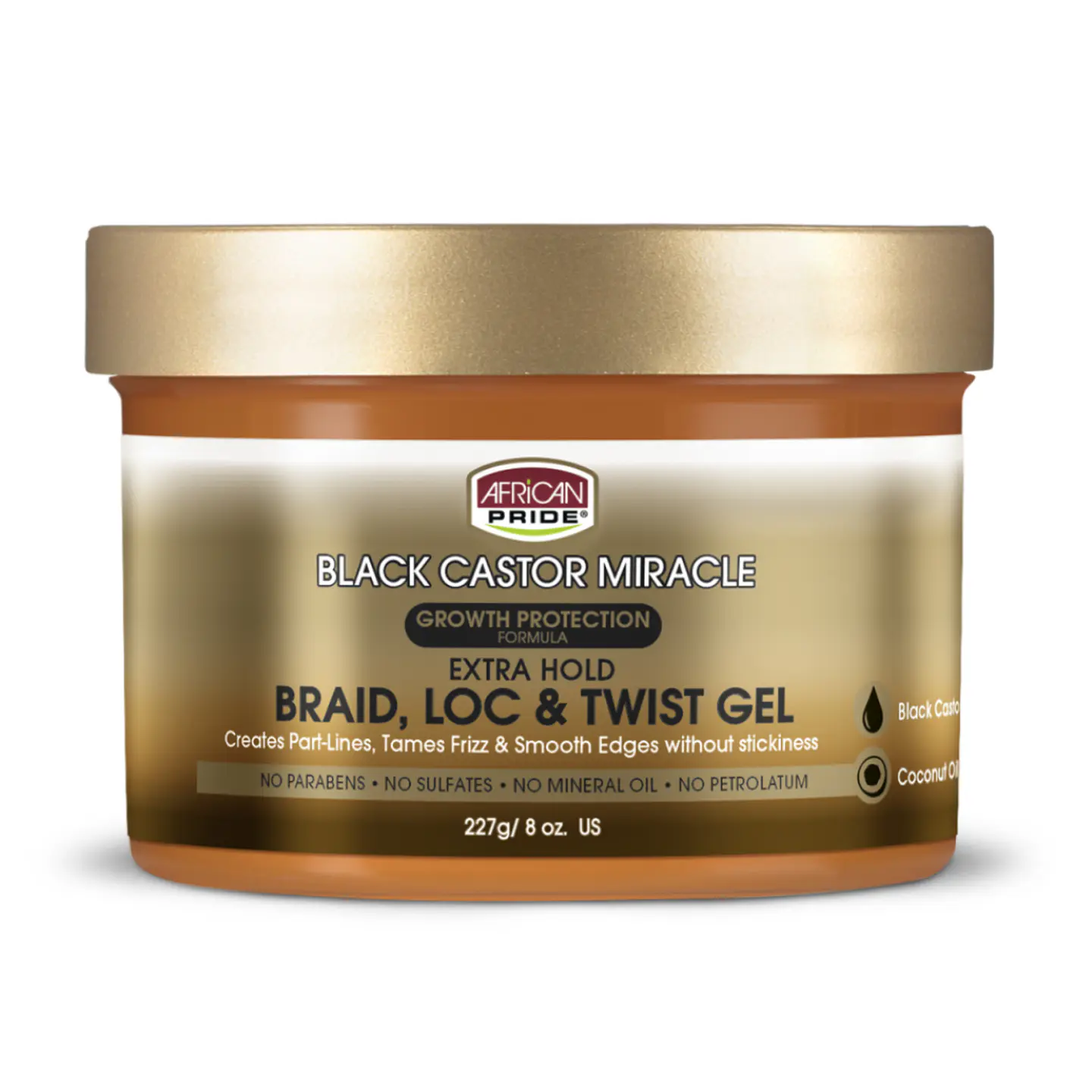 BLACK CASTOR MIRACLE BRAID, LOC & TWIST GEL 227g 1