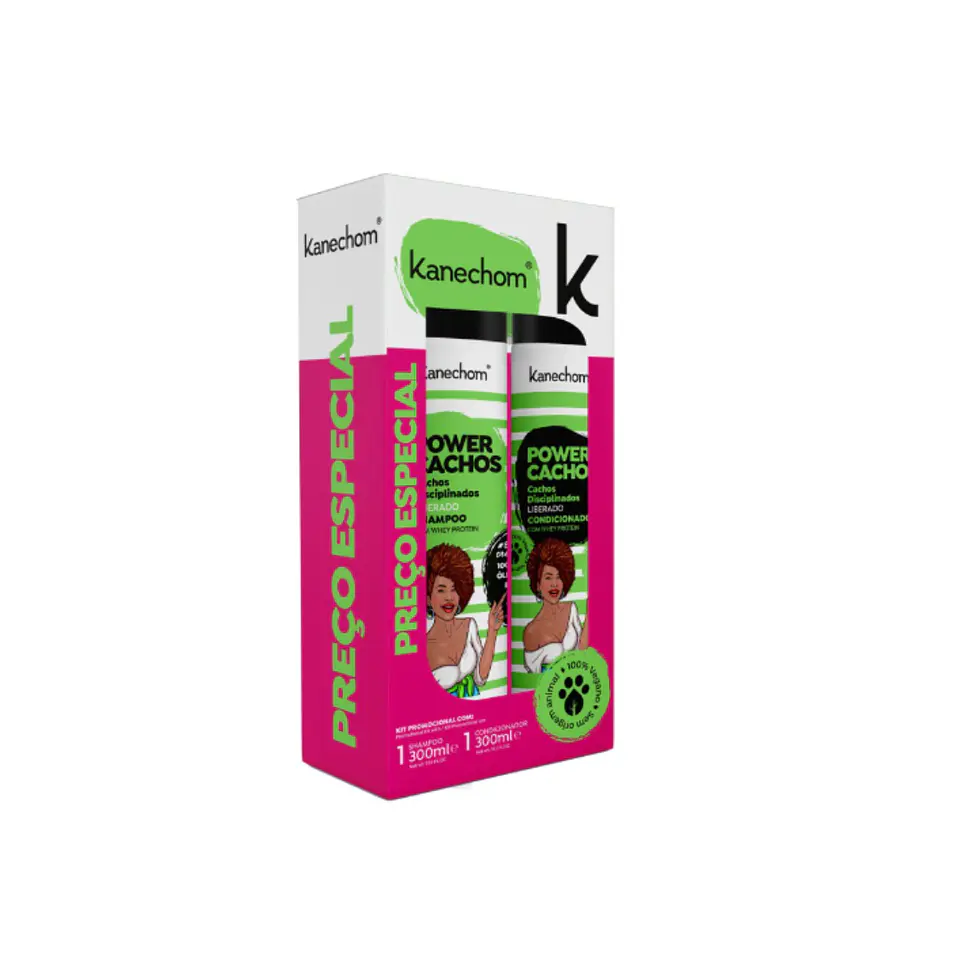 Kanechom Kit Shampoo y Acondicionador POWER CACHOS 1