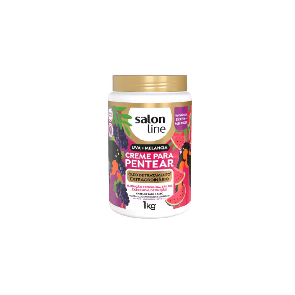 SALON LINE Crema de peinar Uva + Melancia 1